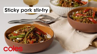 Sticky Pork Stir Fry