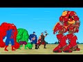 RESCUE TEAM HULK, SPIDERMAN, CAPTAIN AMERICA, THOR VS HulkBuster | SUPER HEROES MOVIE ANIMATION