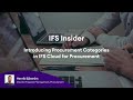 IFS Insider: Introducing Procurement Categories in IFS Cloud for Procurement