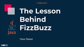 The Lesson Behind FizzBuzz With Java