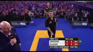 The Best Set In Darts! Gary Anderson averaging over 132 and hitting a 9 darter! Must watch!