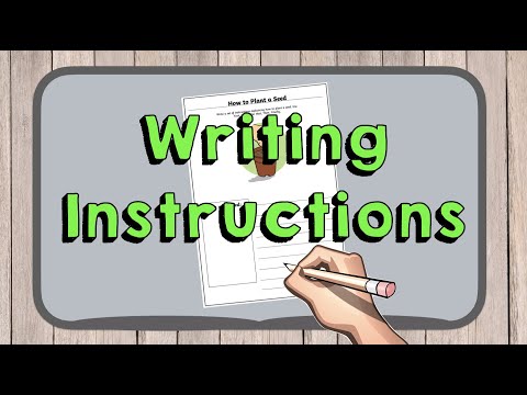 How do you write a instruction sentence?
