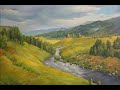 How to paint | landscape oil painting timelapse video  by Rogen Ru