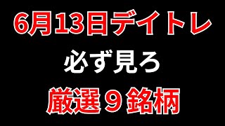 【見逃し厳禁】6月13日の超有望株はコレ！！SEKのデイトレ テクニック