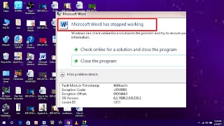How to Fix Microsoft Word Has Stopped Working Error in Windows PC