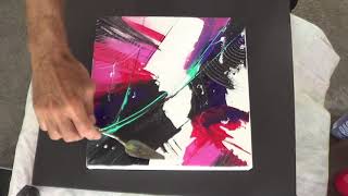 Abstract Acrylic Painting  Tutorial.