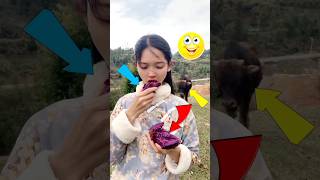 पागल लड़की के पीछे सांड पड़ गया 😲🐂#shorts #viral #video #shortsviral