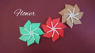 Origami 7-petal Maple Leaf Flower 折纸七叶花