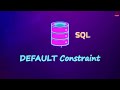 SQL DEFAULT Constraint | SQL for Data Science 2025 🌟🎉