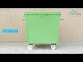 Orchids International Metal Wheel Dustbin (1100 Liters) OR/TR/1100.