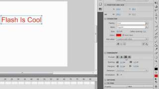 Flash Professional CS4 Basics Tutorial(Text Tool 15 Part 1)