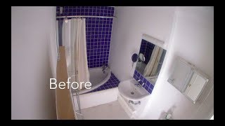 Full bathroom renovation time-lapse in 50 seconds - Before & After