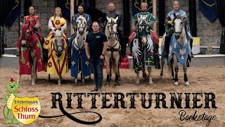 Erlebnispark Schloss Thurn Backstage beim Ritterturnier Freizeitpark Hinter den Kulissen Stuntshow