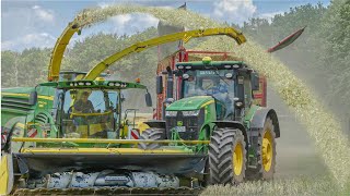 XXL GPS-Ernte - 400 Hektar Roggen häckseln - Fendt - Mercedes - New Holland - John Deere 8600i 2020