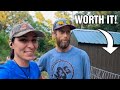 It Took Us ALL DAY To Do This... | New GOATS Get A NEW RUN on Our Cabin Homestead| Jackery 2000 Plus