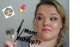 FULL FACE ONLY USING MY MOM'S MAKEUP!! //Beautyfruity17
