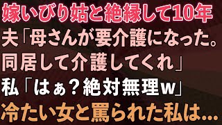 【スカッとする話】嫁いびり姑と絶縁して10年。夫「母さんが要介護になった。同居して介護してくれ」私「はぁ？絶対無理w」冷たい女と罵られた私は   【感動する話】