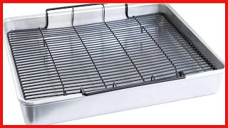 Nordic Ware Extra Large Oven Crisping Baking Tray, with Rack, Silver