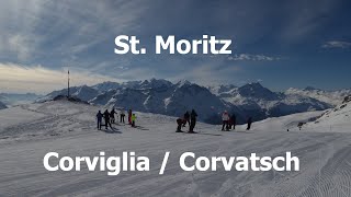 St. Moritz Tagesskifahrt - Corviglia und Corvatsch