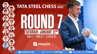 Tata Steel Chess 2022 | Round 7 | Jan Gustafsson \u0026 Peter Svidler