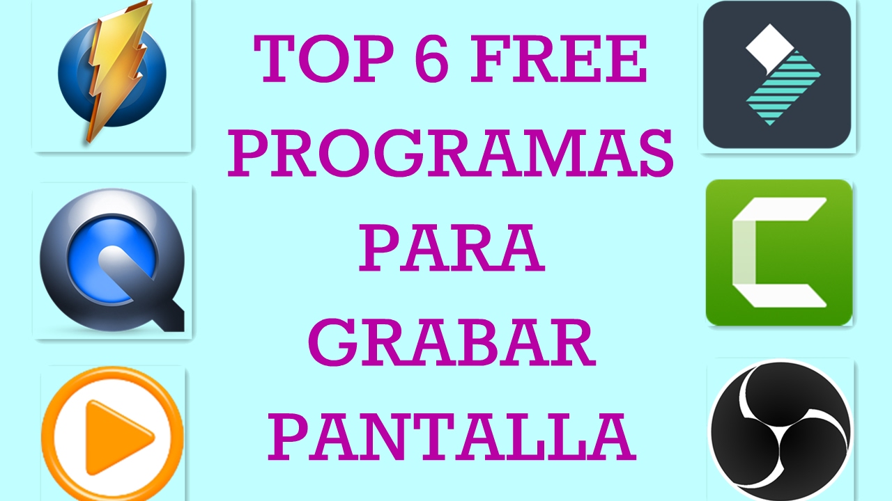 Top 5 Programas GRATIS Para Grabar Pantalla - YouTube