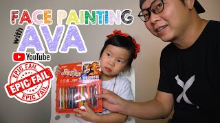 Face Painting for Kids using Crayon; How to face paint Step-by-step; Product Review; Failed Attempt