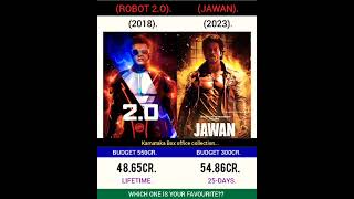 ROBOT 2.O vs JAWAN movie comparison||😲🧐 Box office🥵🥵#jawan #salaar #leo #viral #ytshorts #shorts