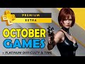 Playstation Plus Extra & Premium Games October 2024 - All Games + Platinum Difficulty & Time