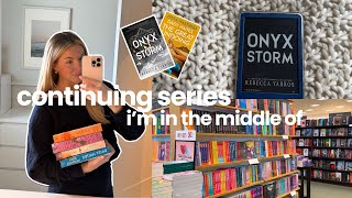 continuing series I'm in the middle of 📚⭐️ spoiler free reading vlog, onyx storm, magnolia parks