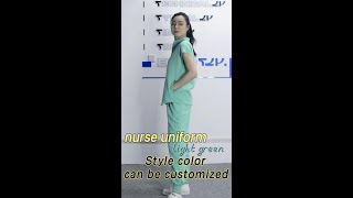 #nurse #uniform #scrub  green nurse uniform wearing detail display