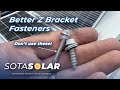 Better RV Solar Panels Z Bracket Fasteners