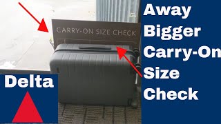 Does the Away The Bigger Carry-On Fit on Delta Airlines? | Delta Airport Size Test