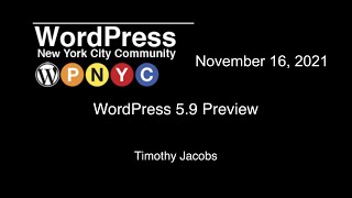 WordPress 5.9 Preview