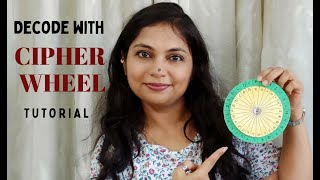 Cipher Wheel - learn to make own little decoding tool. Decode messages. #tutorial #cipherwheel