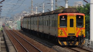 371次DR3100型柴聯自強號列車 歸來快速通過 加掛補機E206