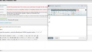 using the Equation editor in BB assessments