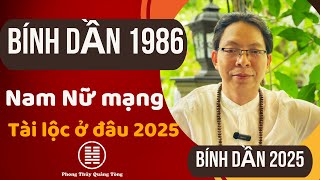 Tử vi 2025, Tử vi Tuổi Bính Dần 1986 năm 2025 nam mạng, nữ mạng sao hạn