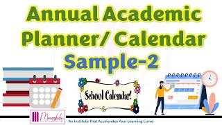 Annual Academic Planner/ Calendar (Sample 2)