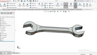 Solidwork tutorial | Spanner | Beginner exercise 70