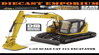 1:50 Scale Diecast Masters Caterpillar 315 Excavator Official Unboxing \u0026 Review