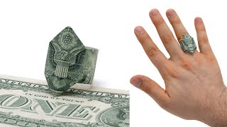 Origami Dollar Bill Eagle Ring (Won Park)