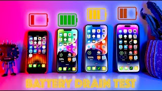 2023 iPhone Battery Drain Test | iPhone SE (3rd Gen) vs. iPhone 14 vs. iPhone 14 Plus vs. 14 Pro Max