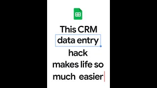 CRM data entry tip with Copper X Google Sheets