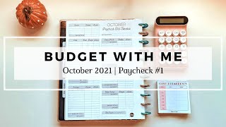 BUDGET WITH ME + BREAKDOWN | ANSWERING YOUR QUESTIONS | OCTOBER 2021 | PAYCHECK #1 | LESLIE ANN