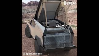 Space Camper turns a Cybertruck into an RV #gigadgets #rv #campervan #roadtrips #campinglife