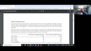 Linear Programming with Uncertainty Example