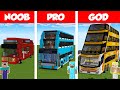 Minecraft NOOB vs PRO vs GOD: BUS BUILD CHALLENGE in Minecraft / Animation