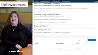 CSUMB Summer Housing Application - Room Preference Page