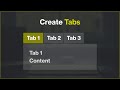 [Arabic] HTML, CSS, JavaScript Tutorials - Create Tabs