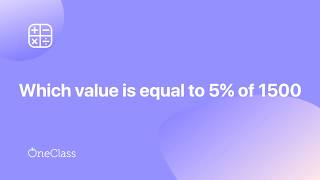 Which value is equal to 5% of 1500